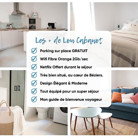 Lou Cabanot - Appartement Lumineux 3 Chambres - Parking Gratuit Béziers Dış mekan fotoğraf